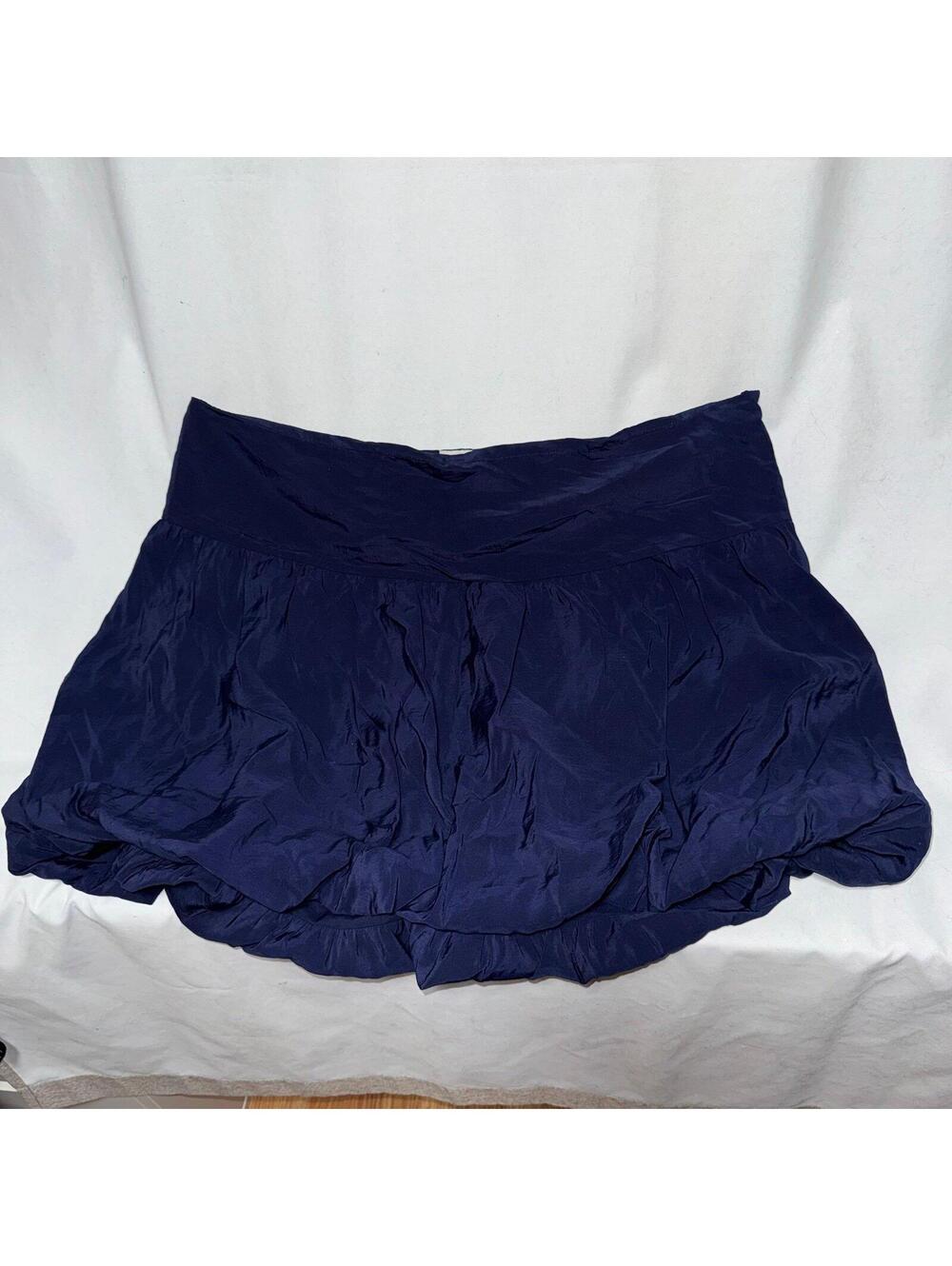 Women's navy Blue Bubble Hem Mini Skirt a new day